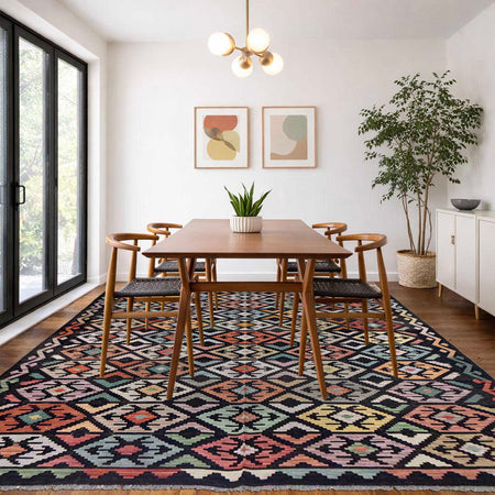 Handmade Vegetable Kelim 6' 4" x 9' 9" (ft) - No. R38714