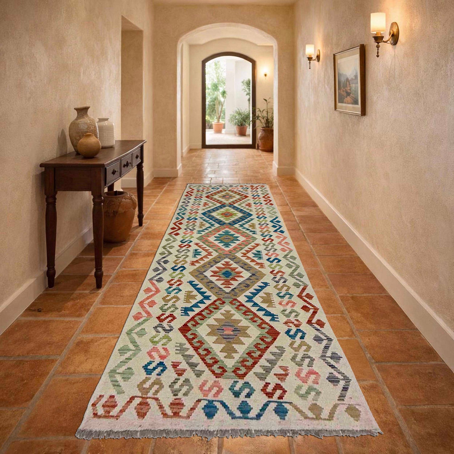 Vegetable Kelim Runner 2' 9" x 9' 10" (ft) - No. R38719