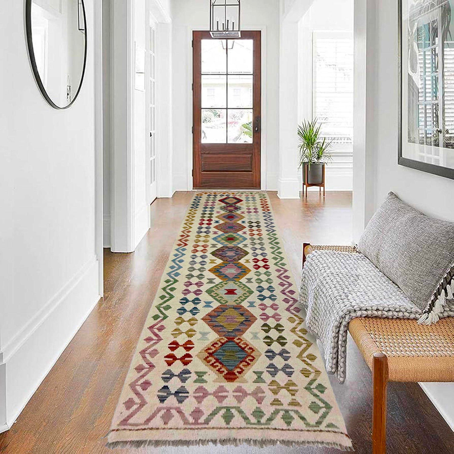 Vegetable Kelim Runner 2' 8" x 9' 4" (ft) - No. R38724