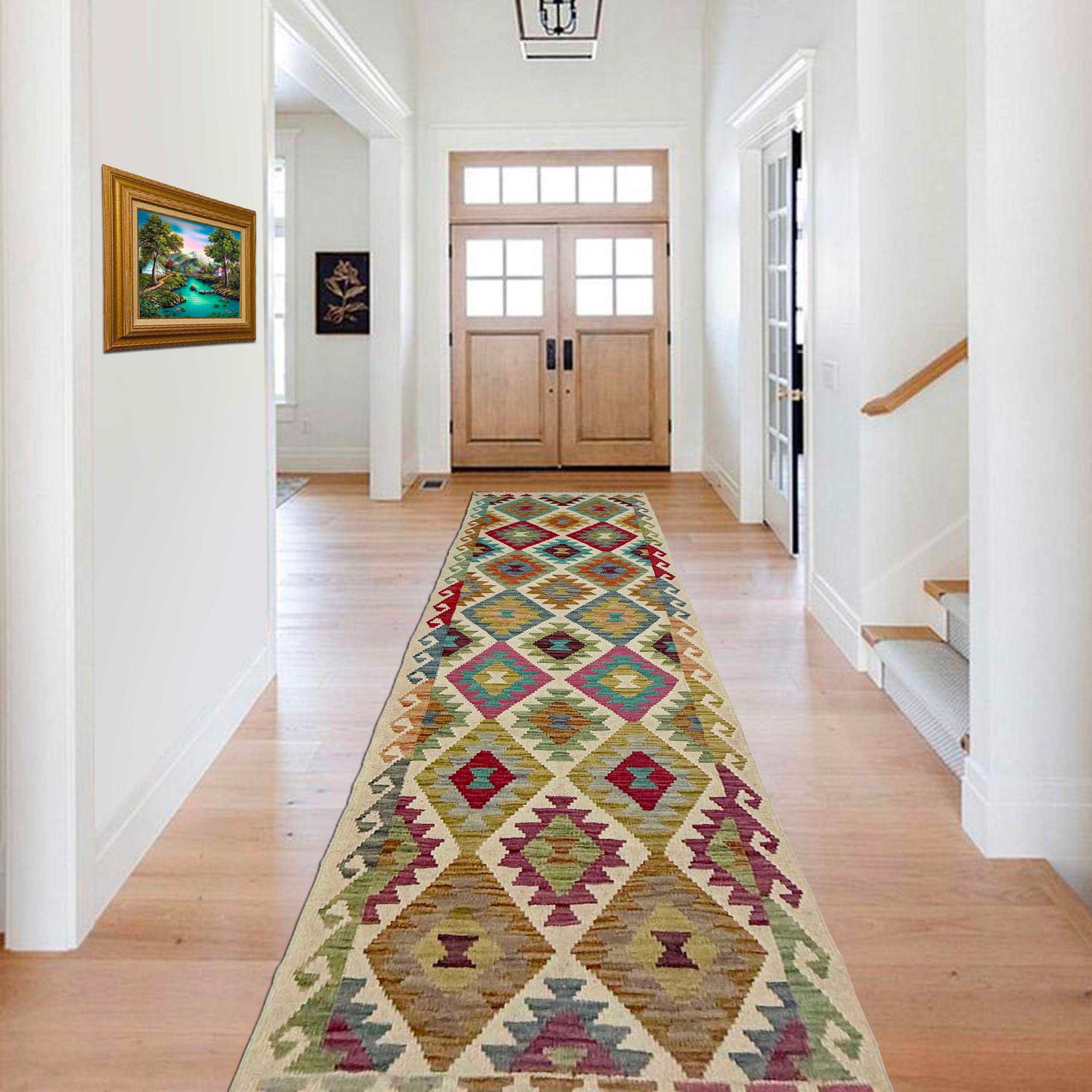 Vegetable Kilim Runner 2' 6" x 10' 1" (ft) - No. R38727