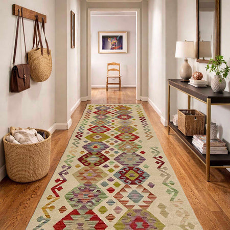 Vegetable Kelim Runner 2' 6" x 9' 7" (ft) - No. R38728