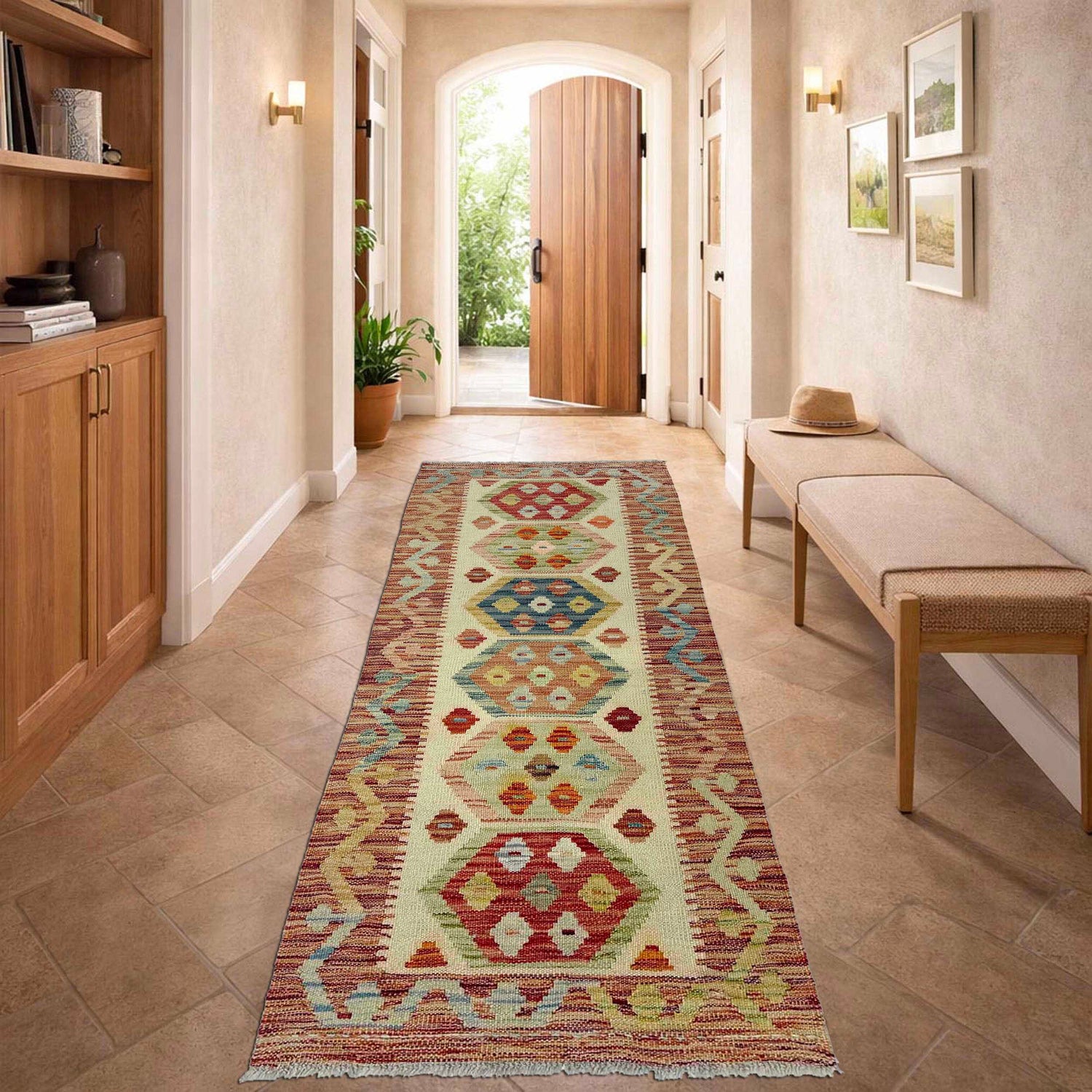 Vegetable Kelim Runner 1' 11" x 5' 8" (ft)- No. R38729