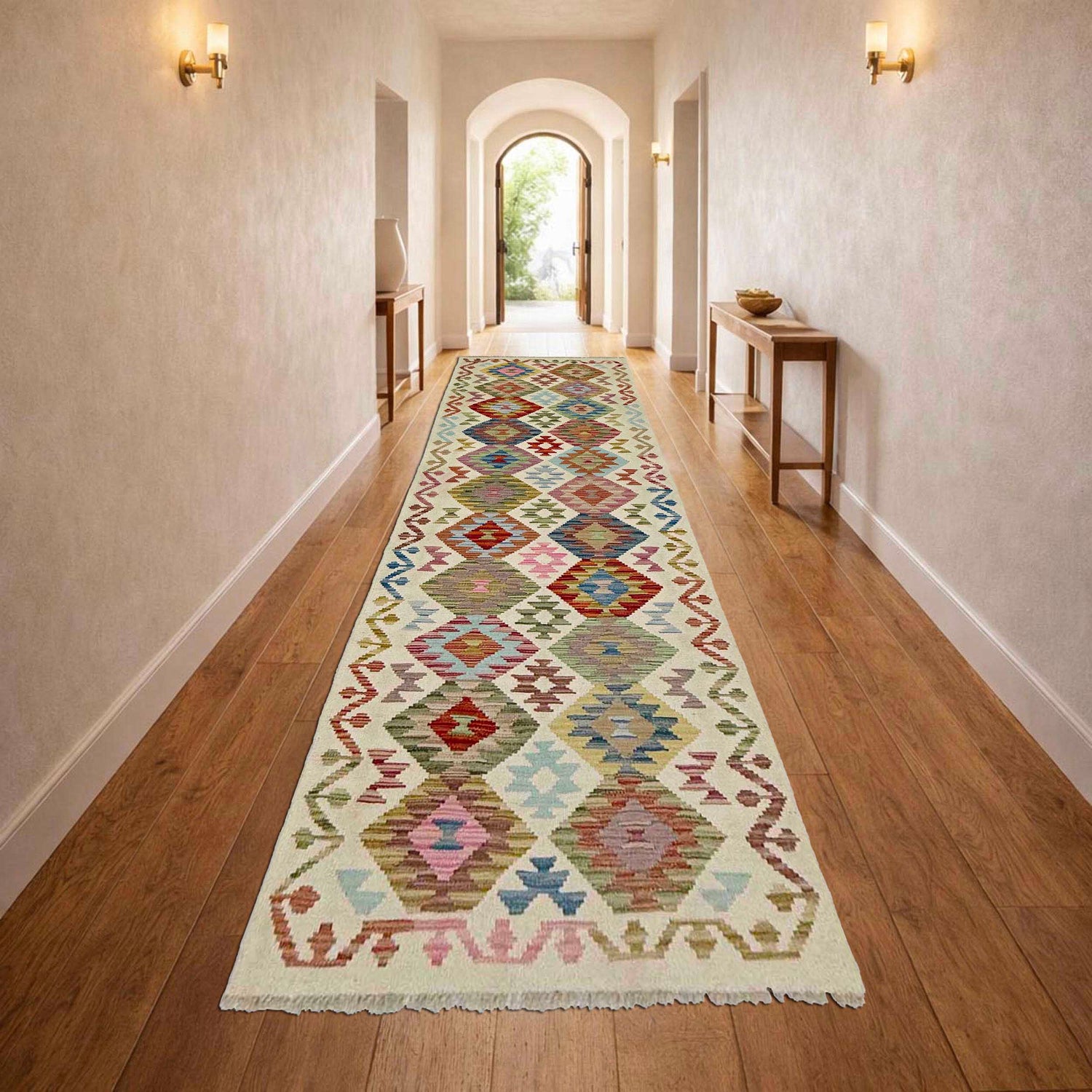 Vegetable Kilim Runner 2' 7" x 9' 9" (ft) - No. R38730