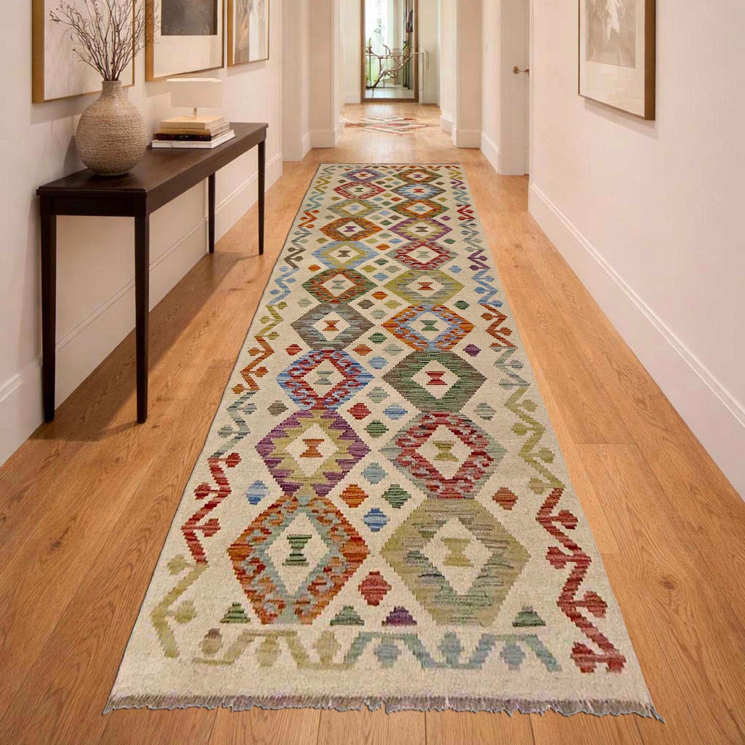 Vegetable Kelim Runner 2' 7" x 9' 8" (ft) - No. R38731