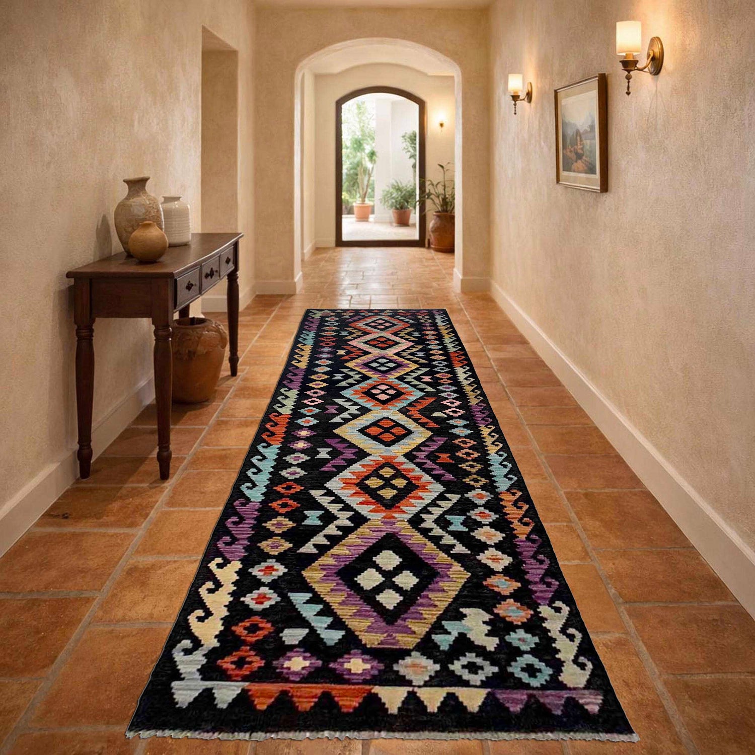 Vegetable Kelim Runner 2' 7" x 9' 10" (ft) - No. R38734