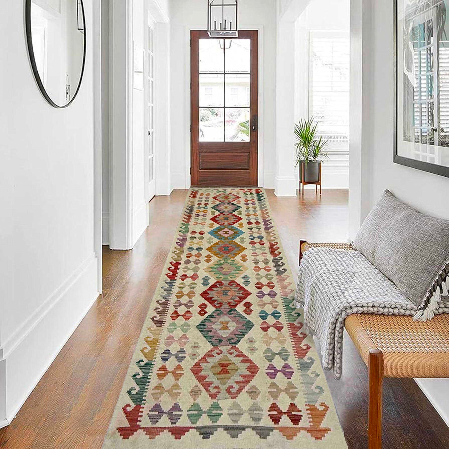 Vegetable Kelim Runner 2' 7" x 9' 8" (ft) - No. R38738