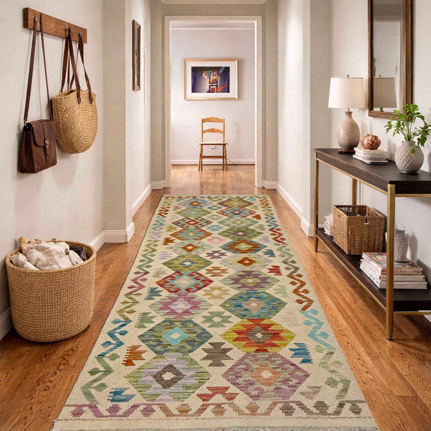 Vegetable Kelim Runner 2' 7" x 9' 5" (ft) - No. R38740