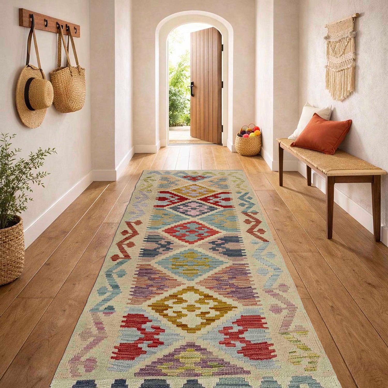 Vegetable Kilim Runner 2' 0" x 5' 7" (ft)- No. R38743