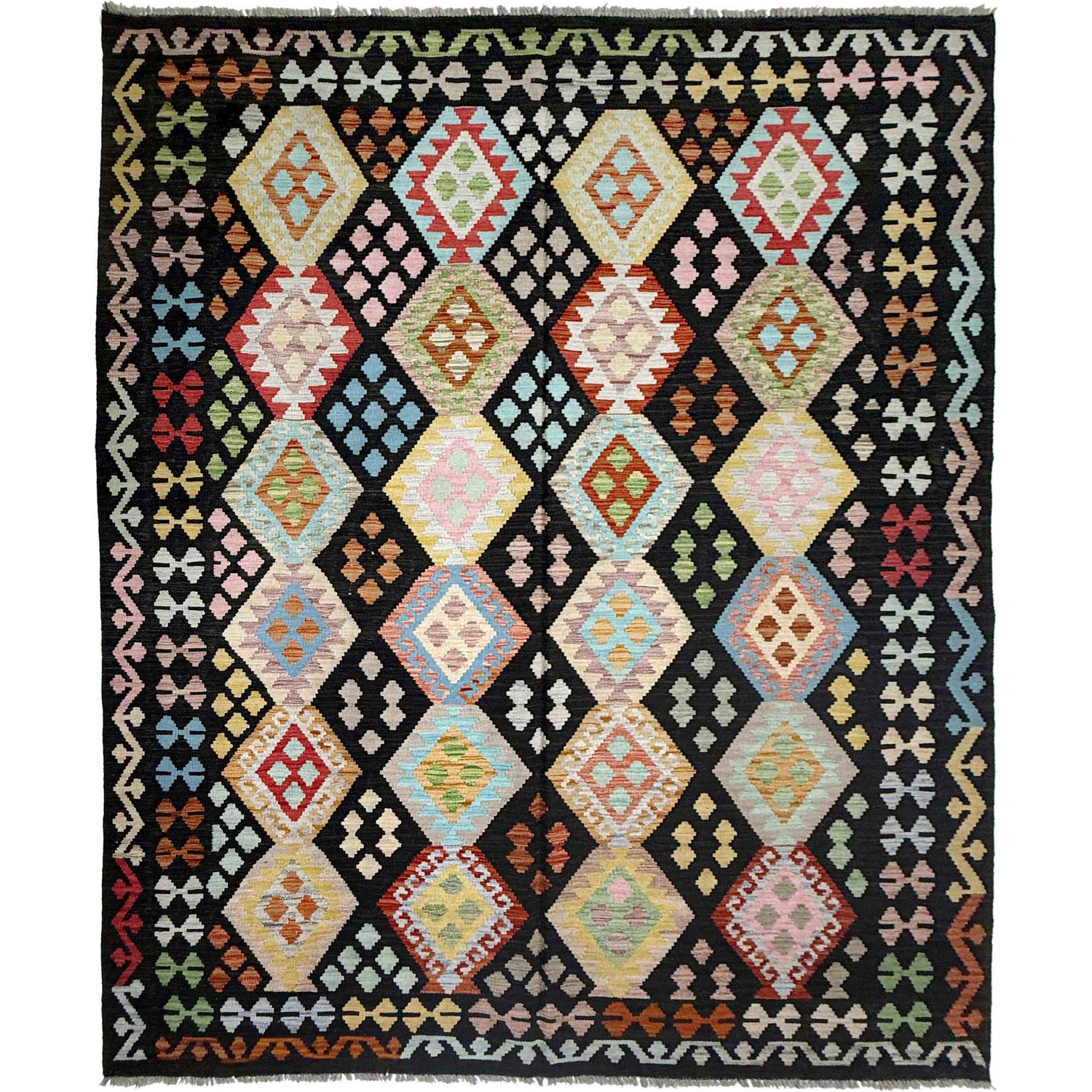 Handmade Vegetable Kelim 6' 9" x 9' 5" (ft) - No. R38744