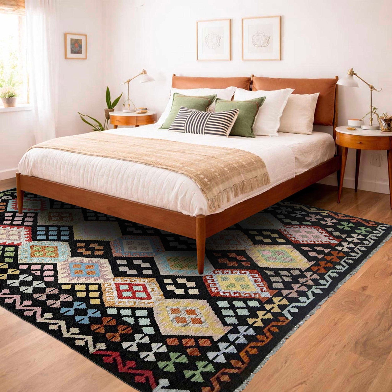 Handmade Vegetable Kelim 6' 9" x 9' 5" (ft) - No. R38744