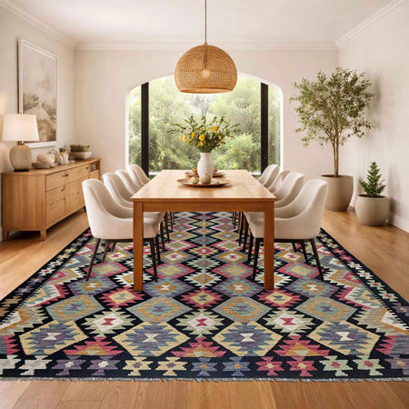 Handmade Vegetable Kelim 6' 9" x 9' 11" (ft) - No. R38749