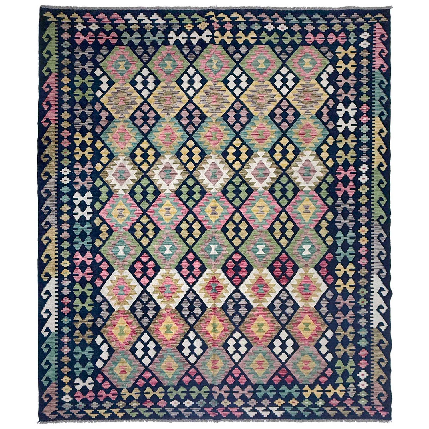 Handmade Vegetable Kilim 6' 8" x 9' 6" (ft) - No. R38750