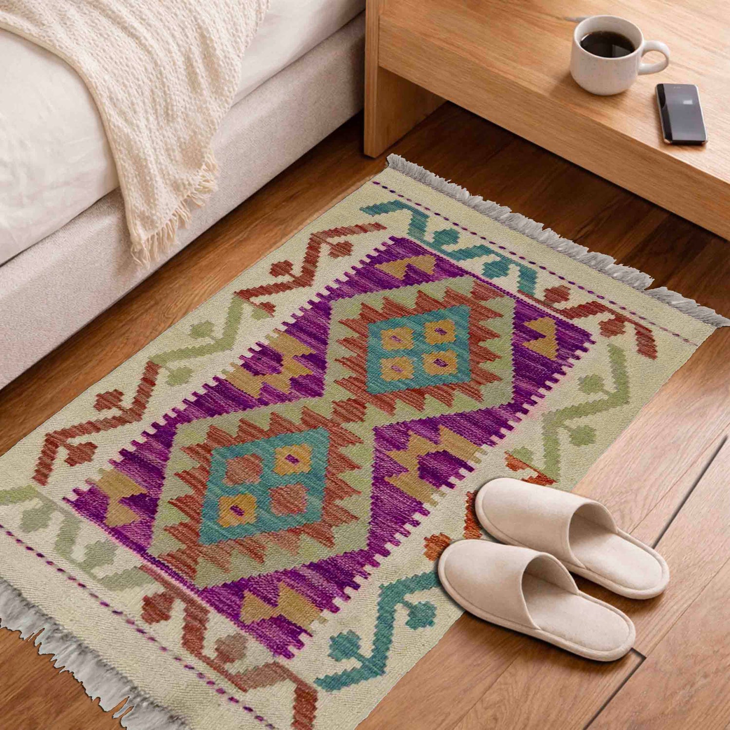 Handmade Vegetable Kelim 1' 11" x 2' 10" (ft) - No. R38760