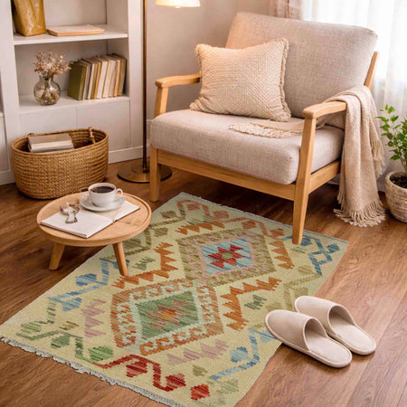 Handmade Vegetable Kilim 2' 2" x 3' 2" (ft) - No. R38762