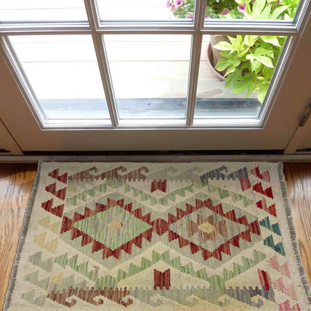 Handmade Vegetable Kelim 1' 11" x 2' 10" (ft) - No. R38763