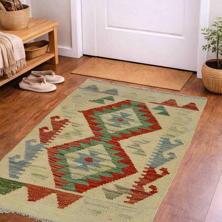 Handmade Vegetable Kilim 1' 11" x 2' 7" (ft) - No. R38764