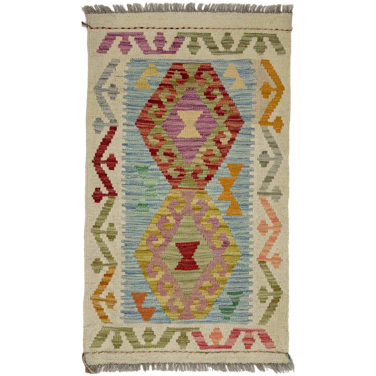 Handmade Vegetable Kelim 1' 10" x 3' 1" (ft) - No. R38766