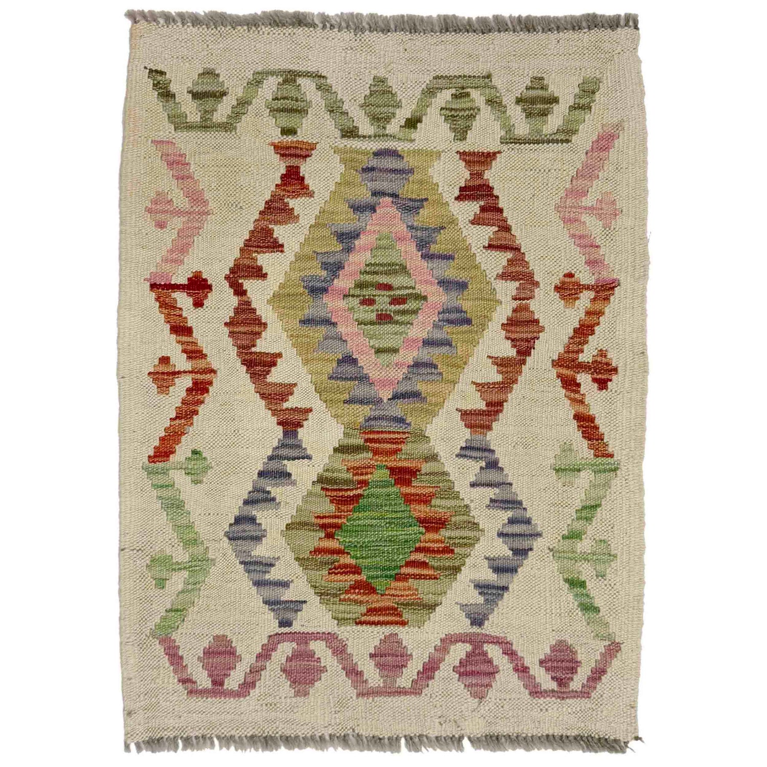 Handmade Vegetable Kilim 2' 0" x 2' 8" (ft) - No. R38770