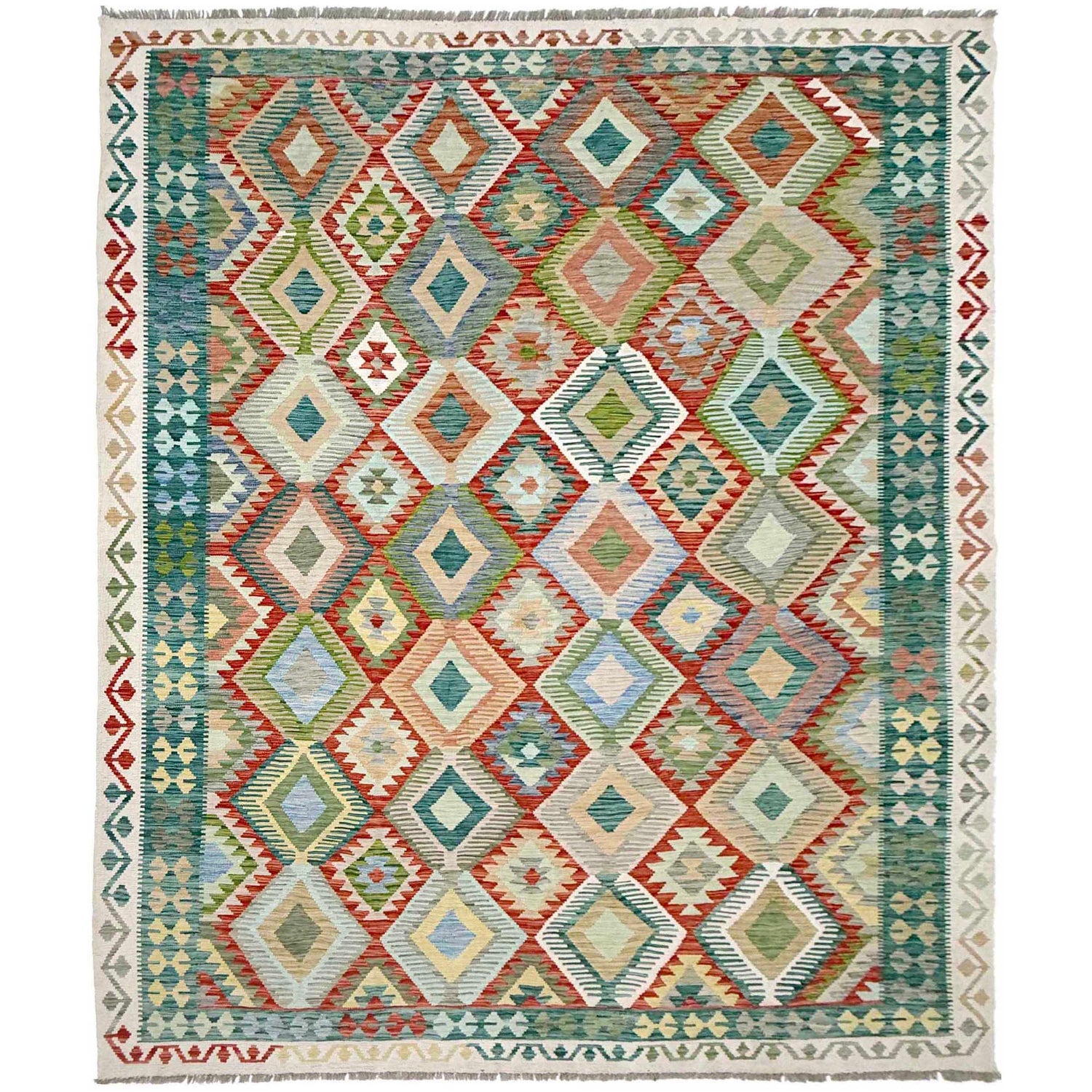 Handmade Vegetable Kelim 8' 1" x 10' 0" (ft) - No. R38773