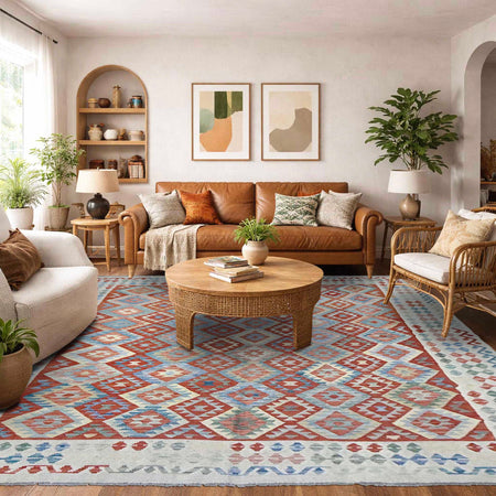 Handmade Vegetable Kelim 8' 0" x 11' 1" (ft) - No. R38774