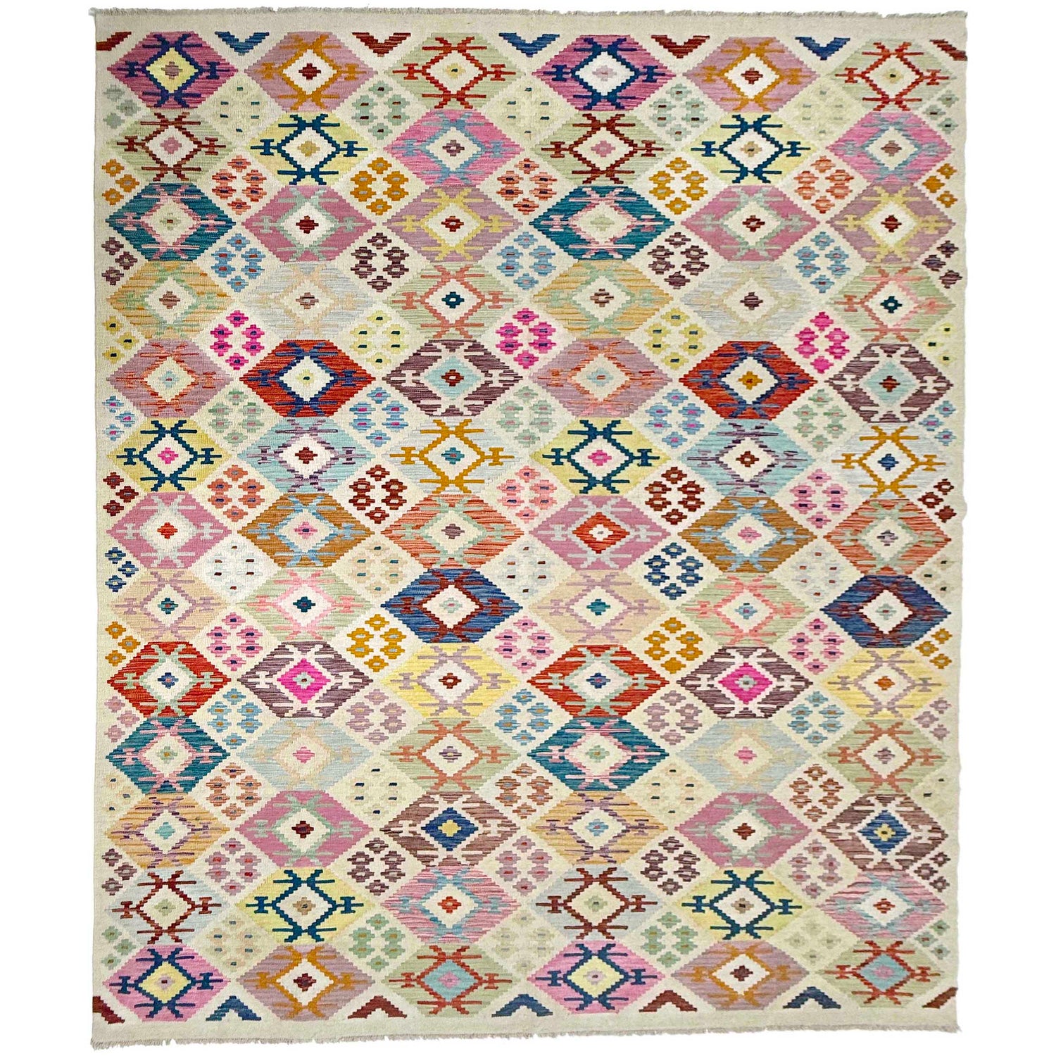 Handmade Vegetable Kilim 8' 0" x 11' 5" (ft) - No. R38775