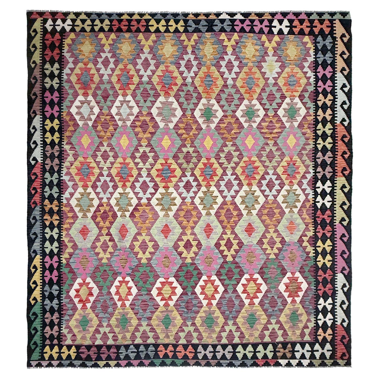 Handmade Vegetable Kelim 8' 3" x 10' 10" (ft) - No. R38778