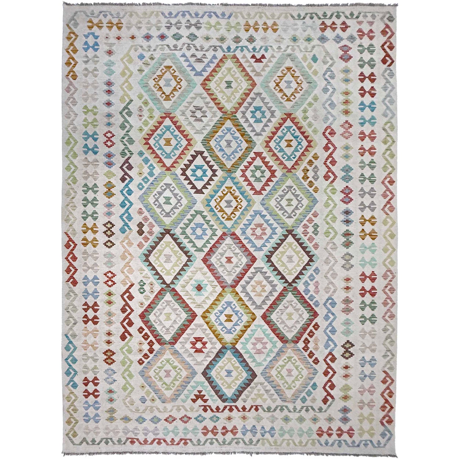 Handmade Vegetable Kilim 8' 8" x 11' 6" (ft) - No. R38779