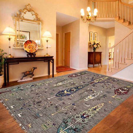 Hand Knotted Tree of Life Rug 5' 7" x 8' 0" (ft) - No. R38789