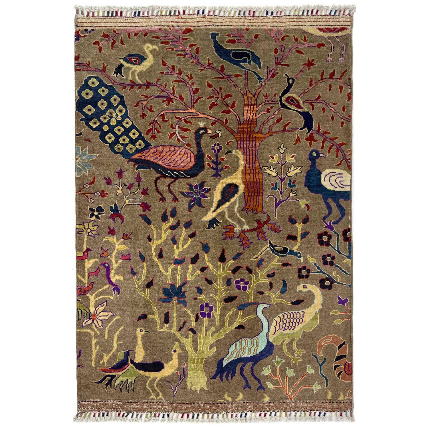 Hand Knotted Tree of Life Rug 3' 3" x 4' 6" (ft) - No. R38791
