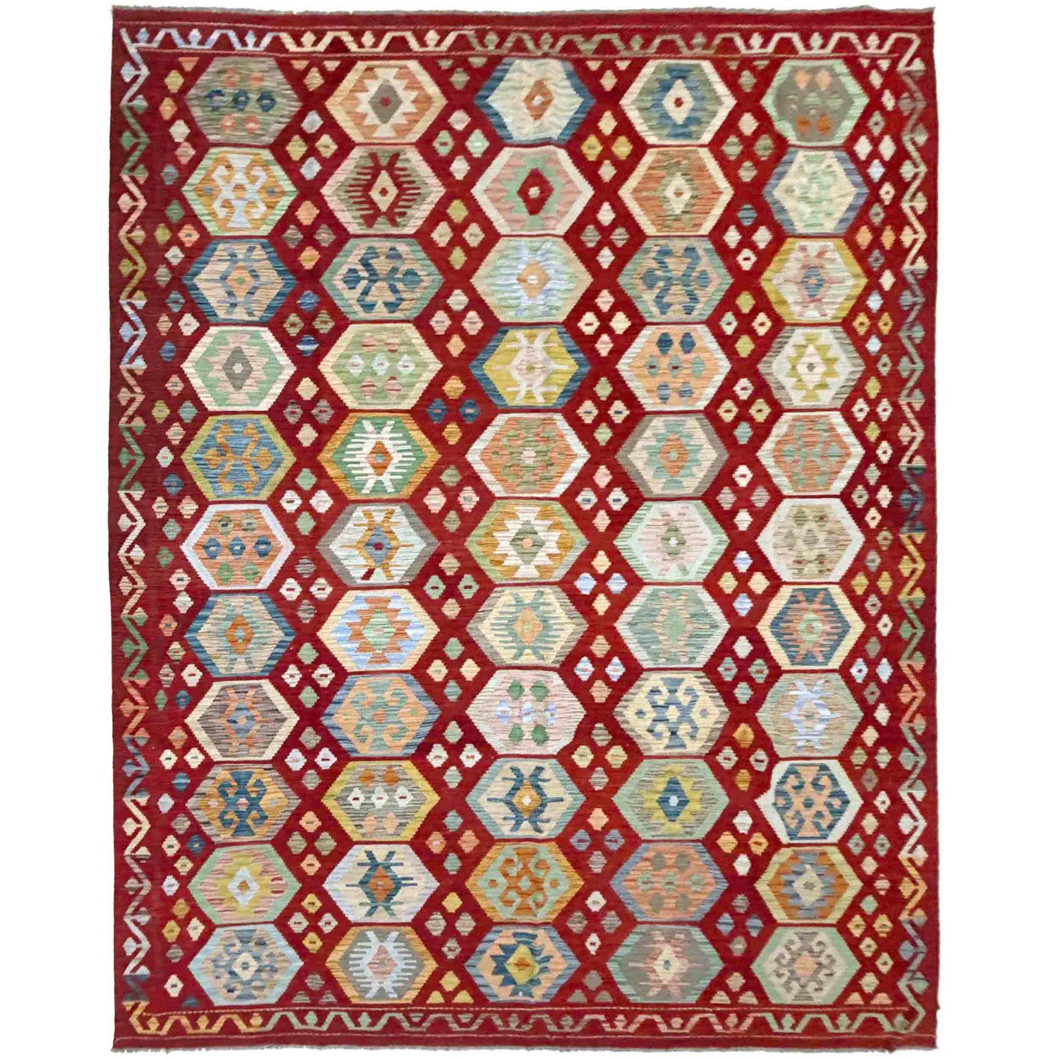 Handmade Vegetable Kelim 8' 2" x 11' 7" (ft) - No. R38796