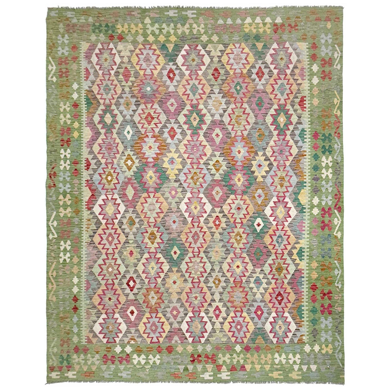 Handmade Vegetable Kelim 8' 9" x 11' 7" (ft) - No. R38799
