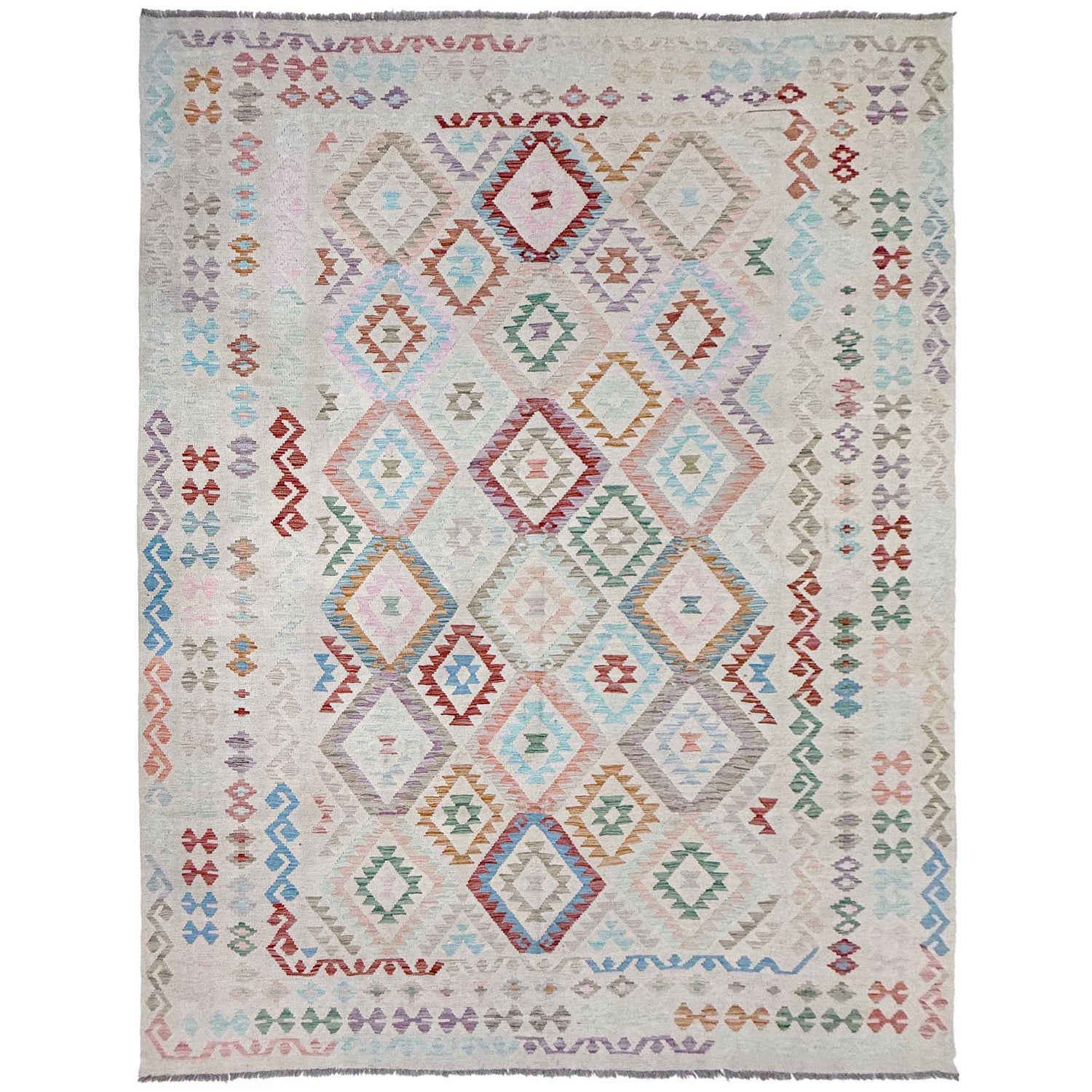 Handmade Vegetable Kilim 8' 2" x 11' 4" (ft) - No. R38801