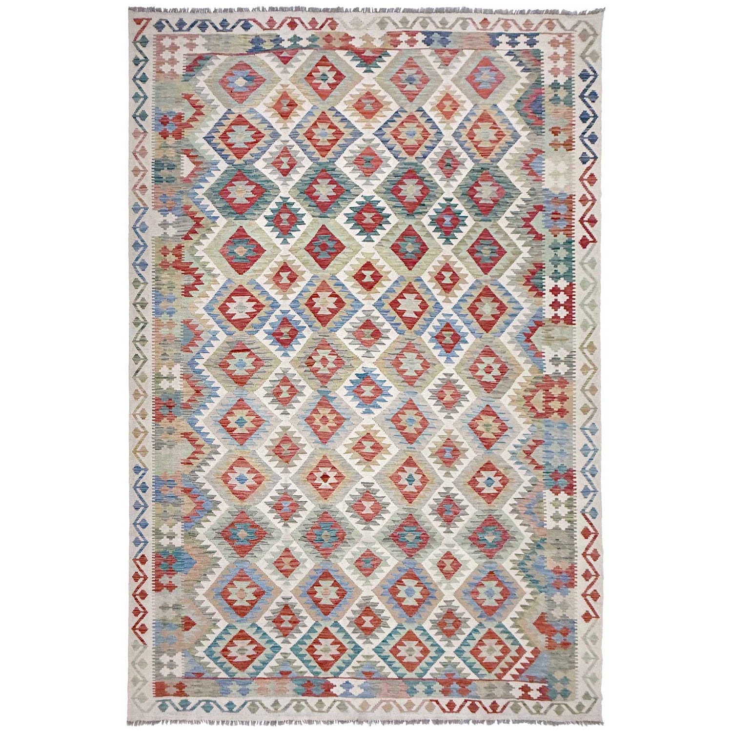 Handmade Vegetable Kilim 8' 0" x 11' 8" (ft) - No. R38803