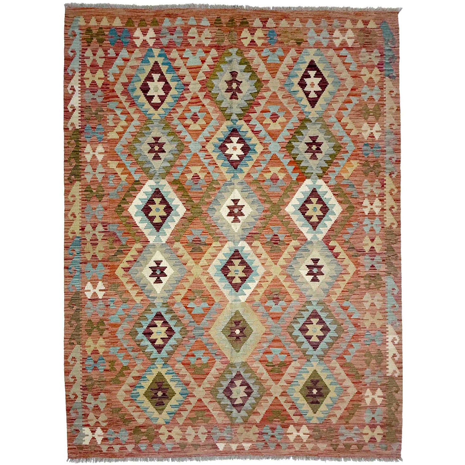 Handmade Vegetable Kelim 5' 9" x 7' 11" (ft) - No. R38807