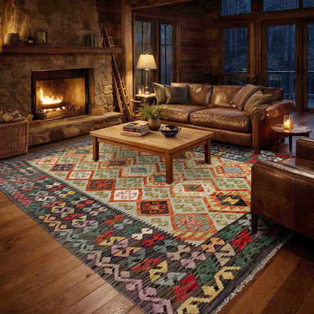 Handmade Vegetable Kilim 5' 7" x 8' 0" (ft) - No. R38809