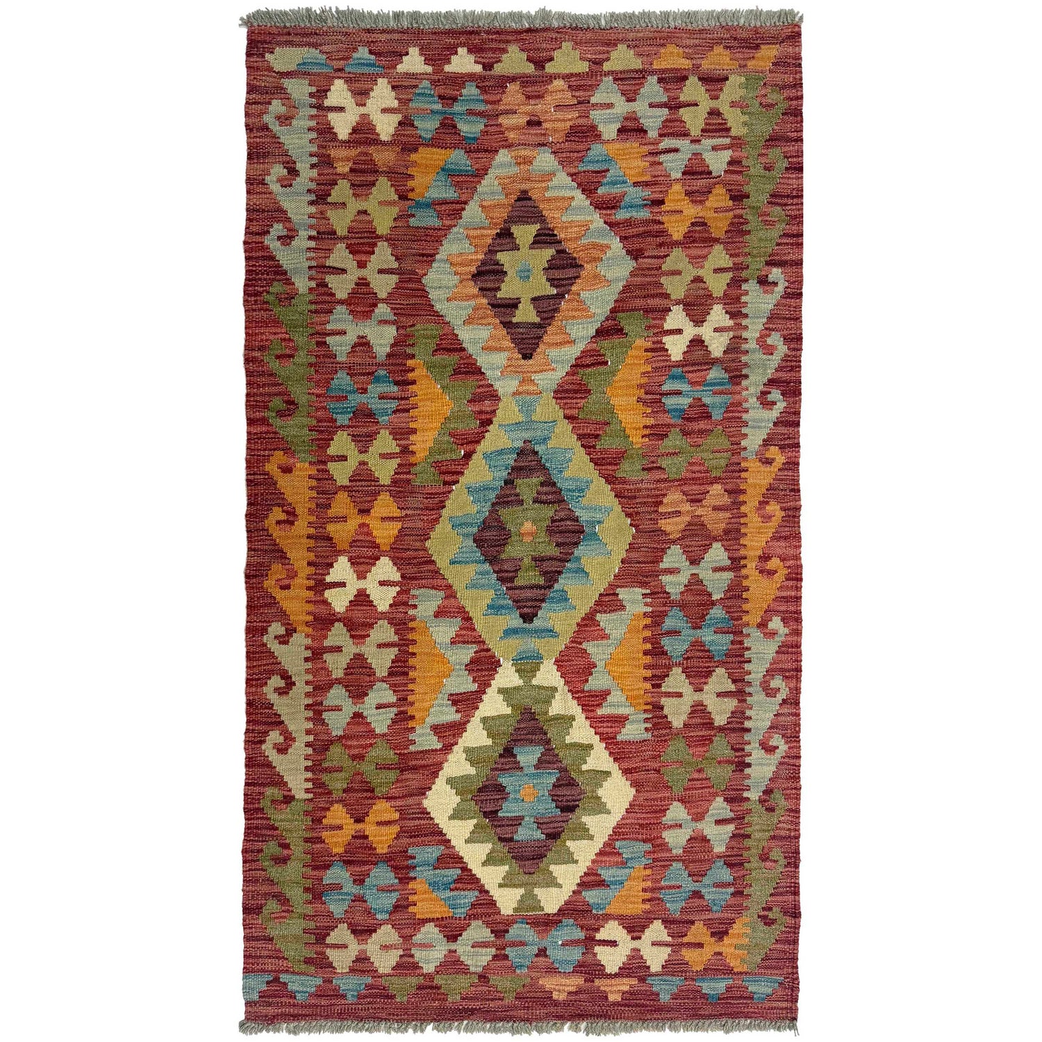 Handmade Vegetable Kilim 2' 10" x 4" 11" (ft) - No. R38819