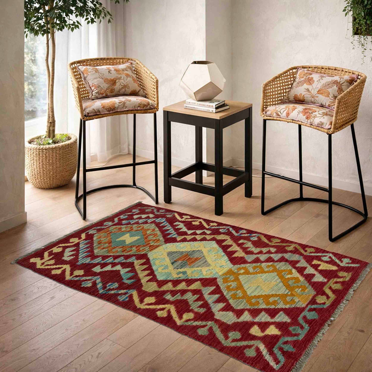 Handmade Vegetable Kilim 2' 5" x 4' 2" (ft) - No. R38820