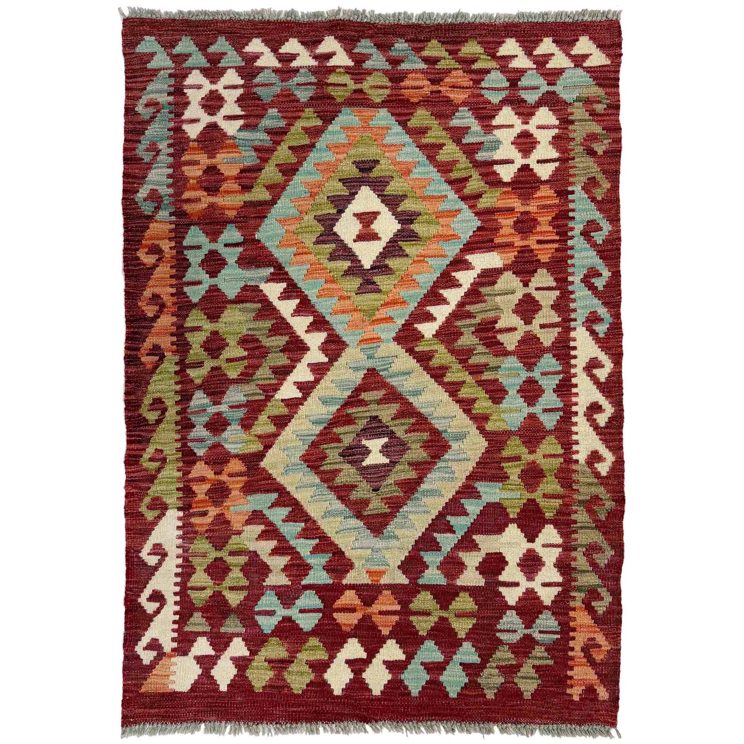 Handmade Vegetable Kilim 2' 9" x 4' 2" (ft) - No. R38821