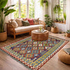 Handmade Vegetable Kilim 4' 9" x 6' 8" (ft) - No. R38942