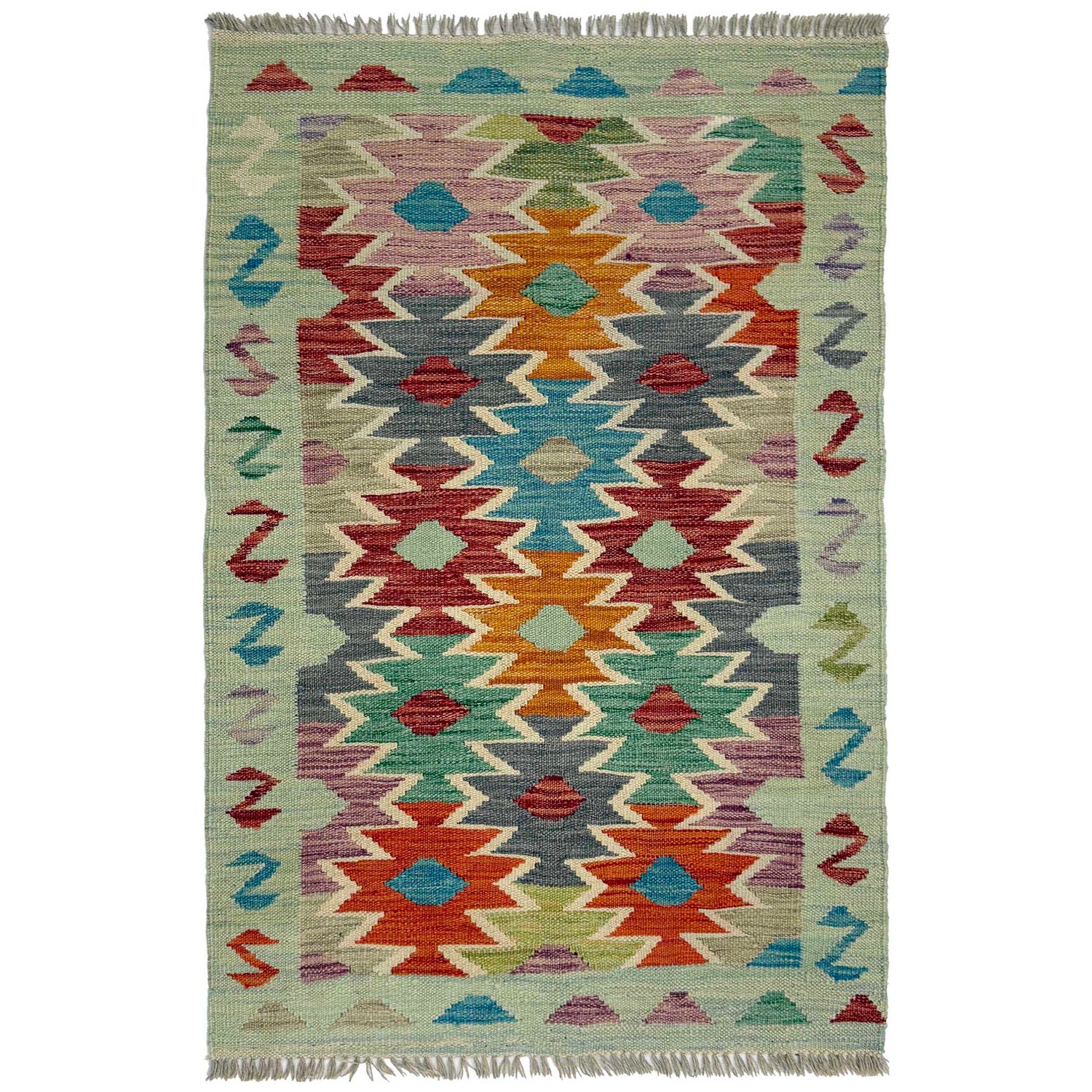 Handmade Vegetable Kelim 2' 6" x 4' 1" (ft) - No. R38948