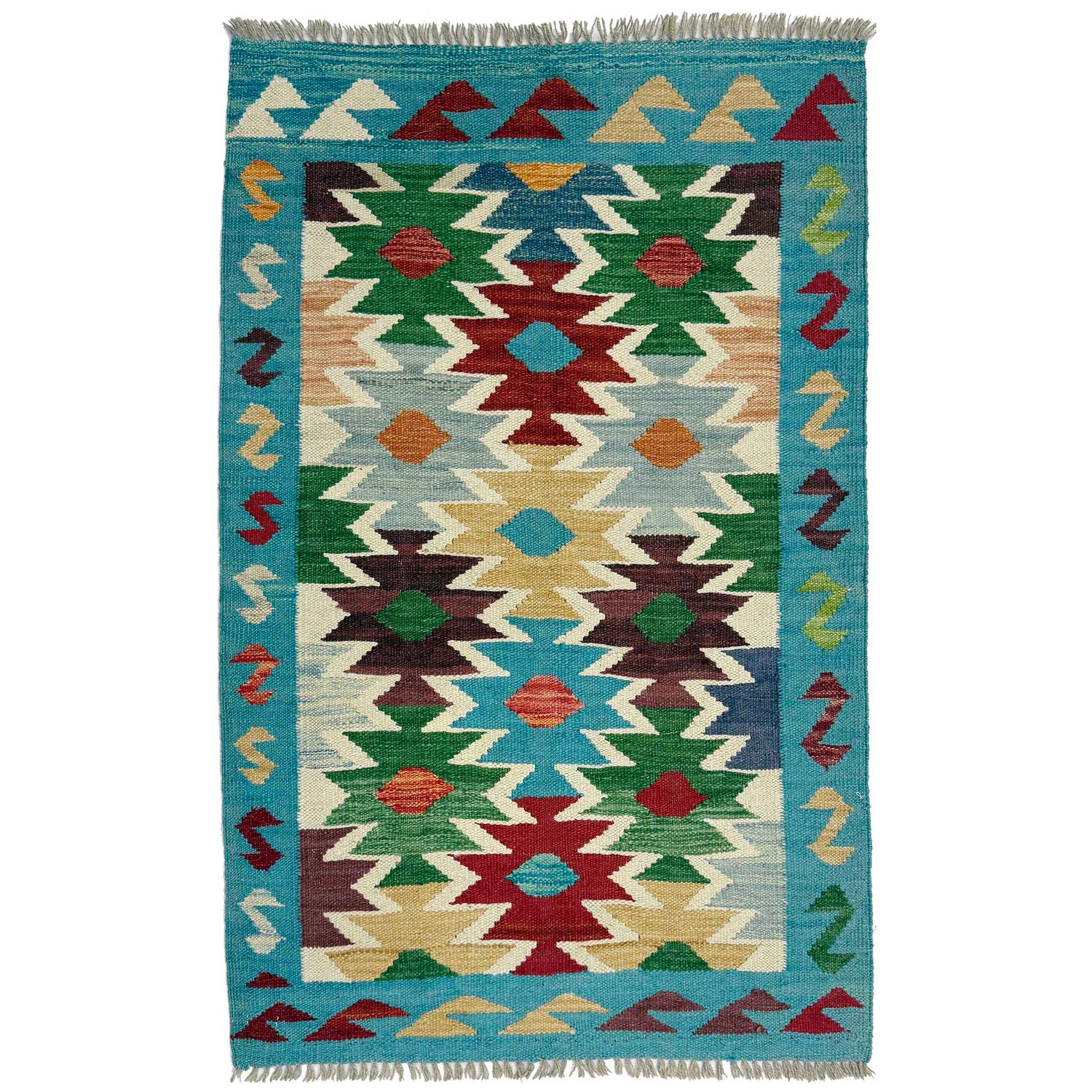 Handmade Vegetable Kelim 2' 7" x 4' 1" (ft) - No. R38951