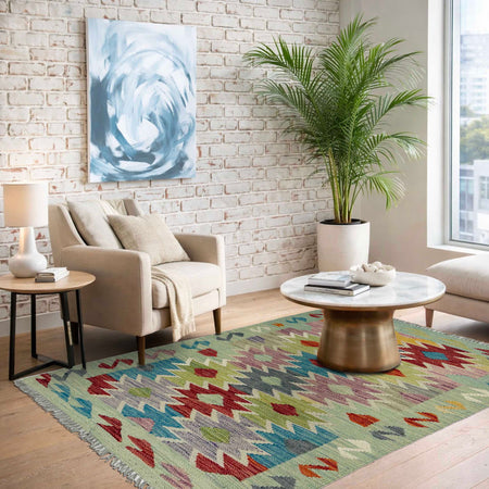 Handmade Vegetable Kilim 2' 6" x 4' 0" (ft) - No. R38954