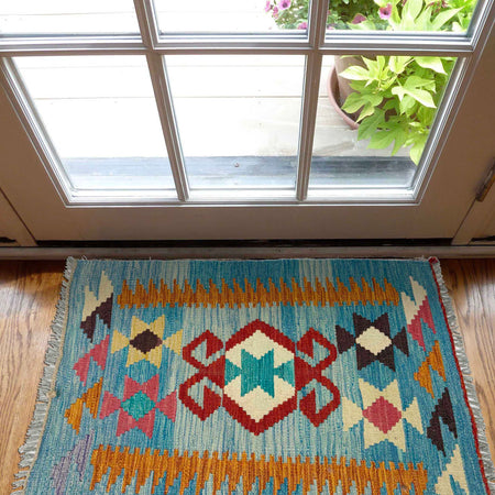 Handmade Vegetable Kilim 2' 0" x 2' 11" (ft) - No. R38958