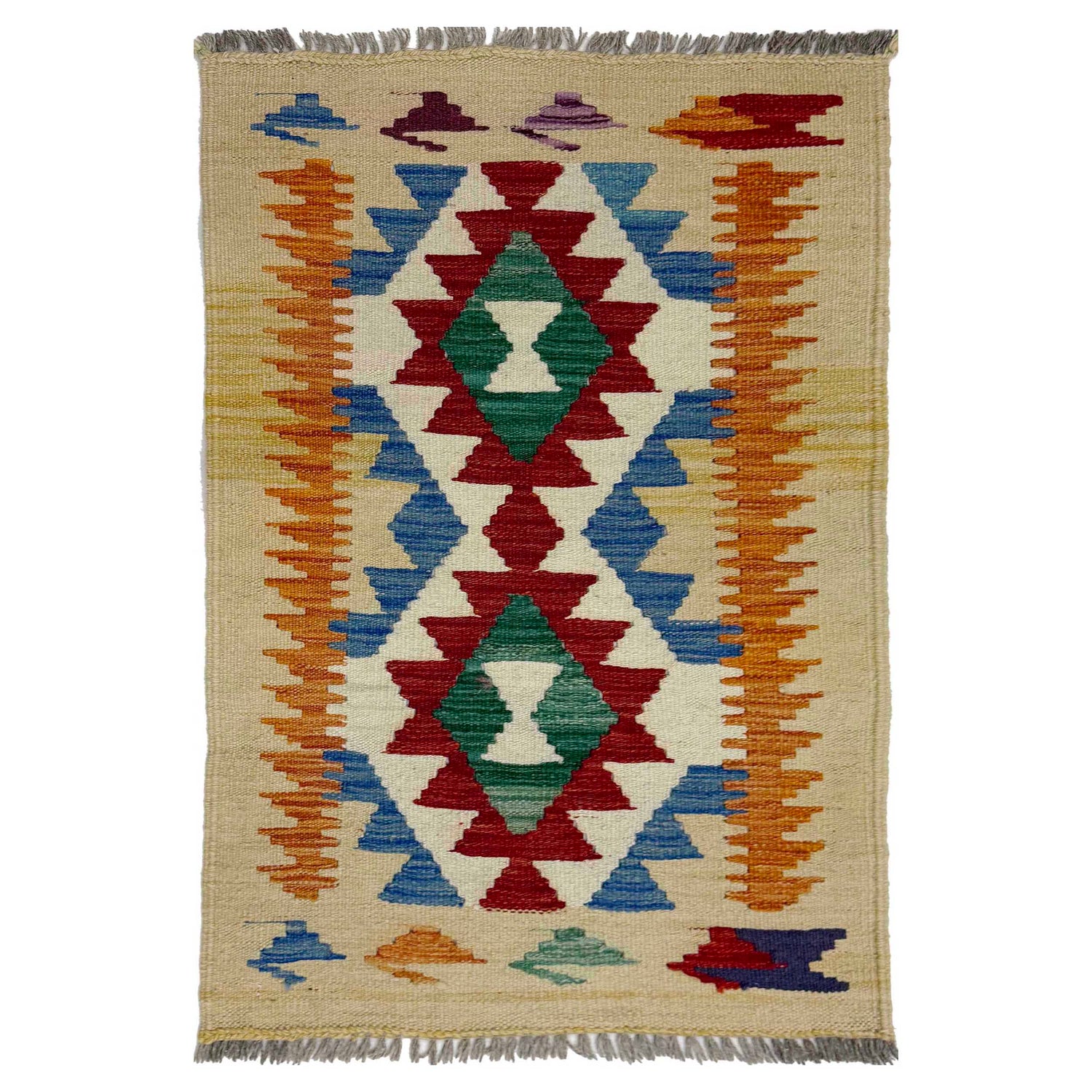 Handmade Vegetable Kilim 2' 0" x 2' 11" (ft) - No. R38960