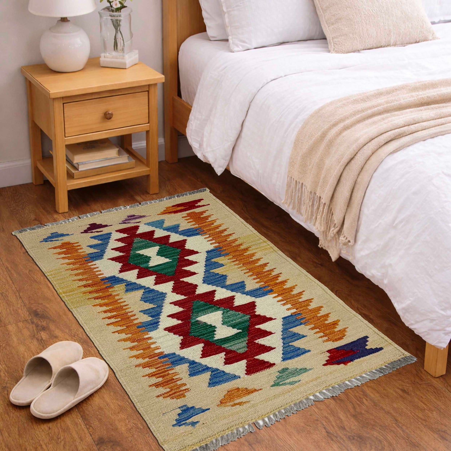 Handmade Vegetable Kilim 2' 0" x 2' 11" (ft) - No. R38960