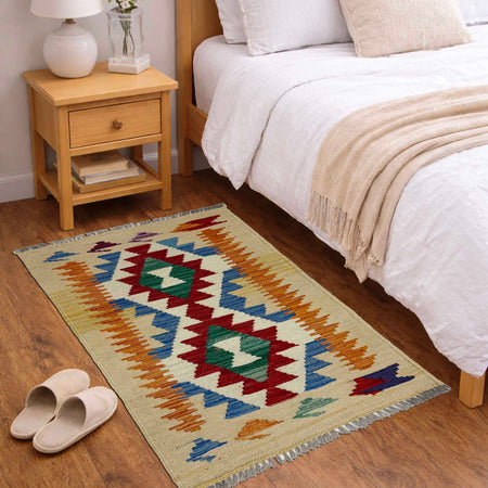 Handmade Vegetable Kilim 2' 0" x 2' 11" (ft) - No. R38960