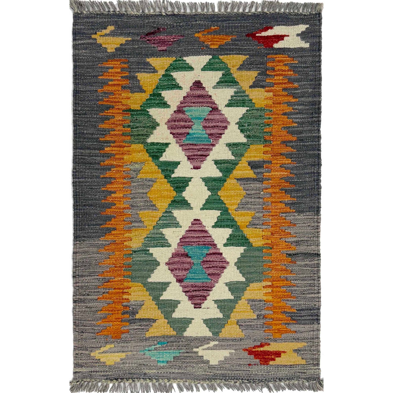 Handmade Vegetable Kelim 2' 0" x 3' 0" (ft) - No. R38961