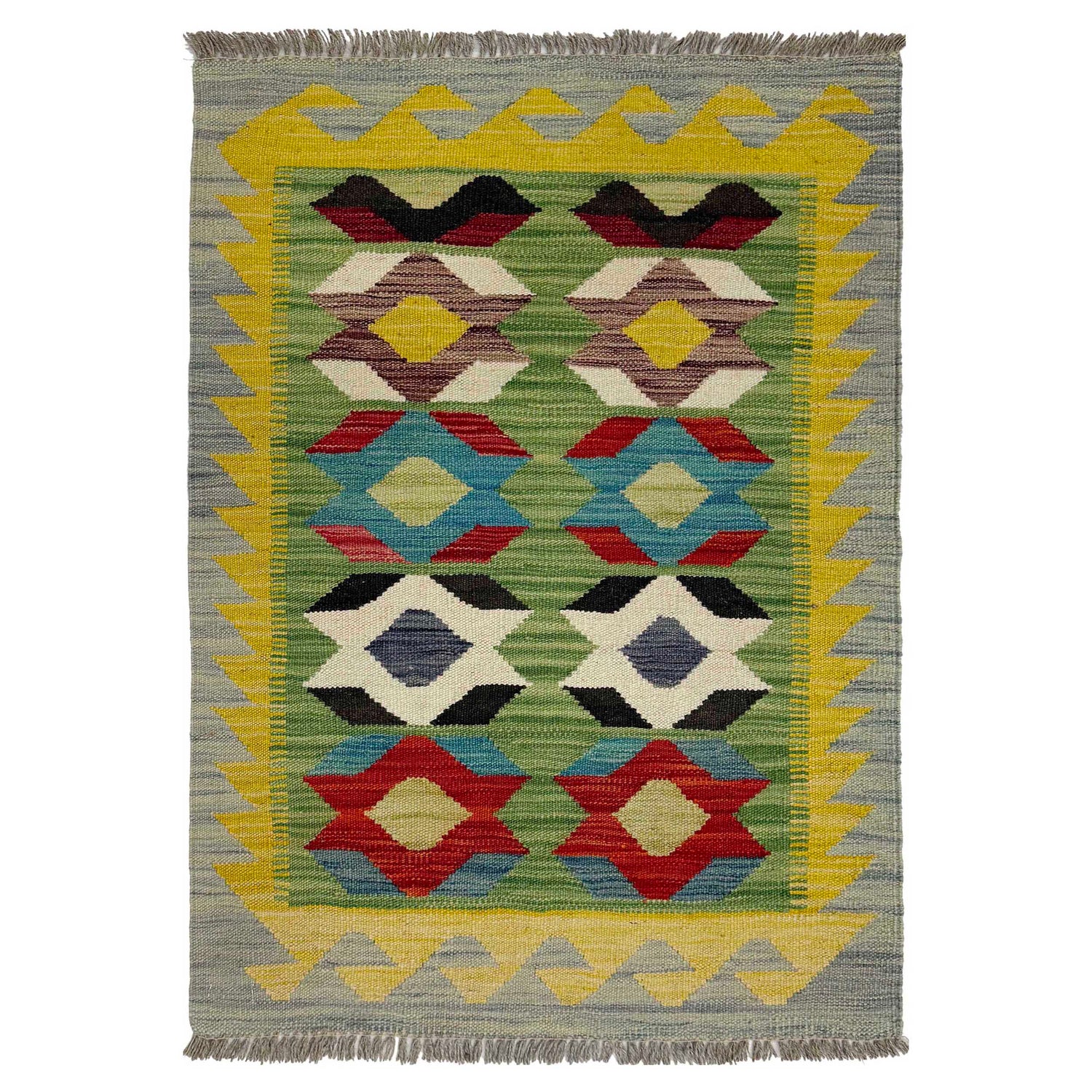 Handmade Vegetable Kilim 2' 2" x 3' 1" (ft) - No. R38962