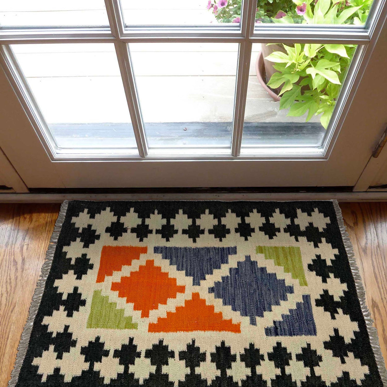Handmade Vegetable Kilim 2' 0" x 2' 11" (ft) - No. R38964