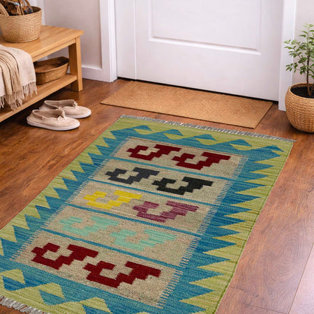 Handmade Vegetable Kelim 2' 0" x 3' 1" (ft) - No. R38966